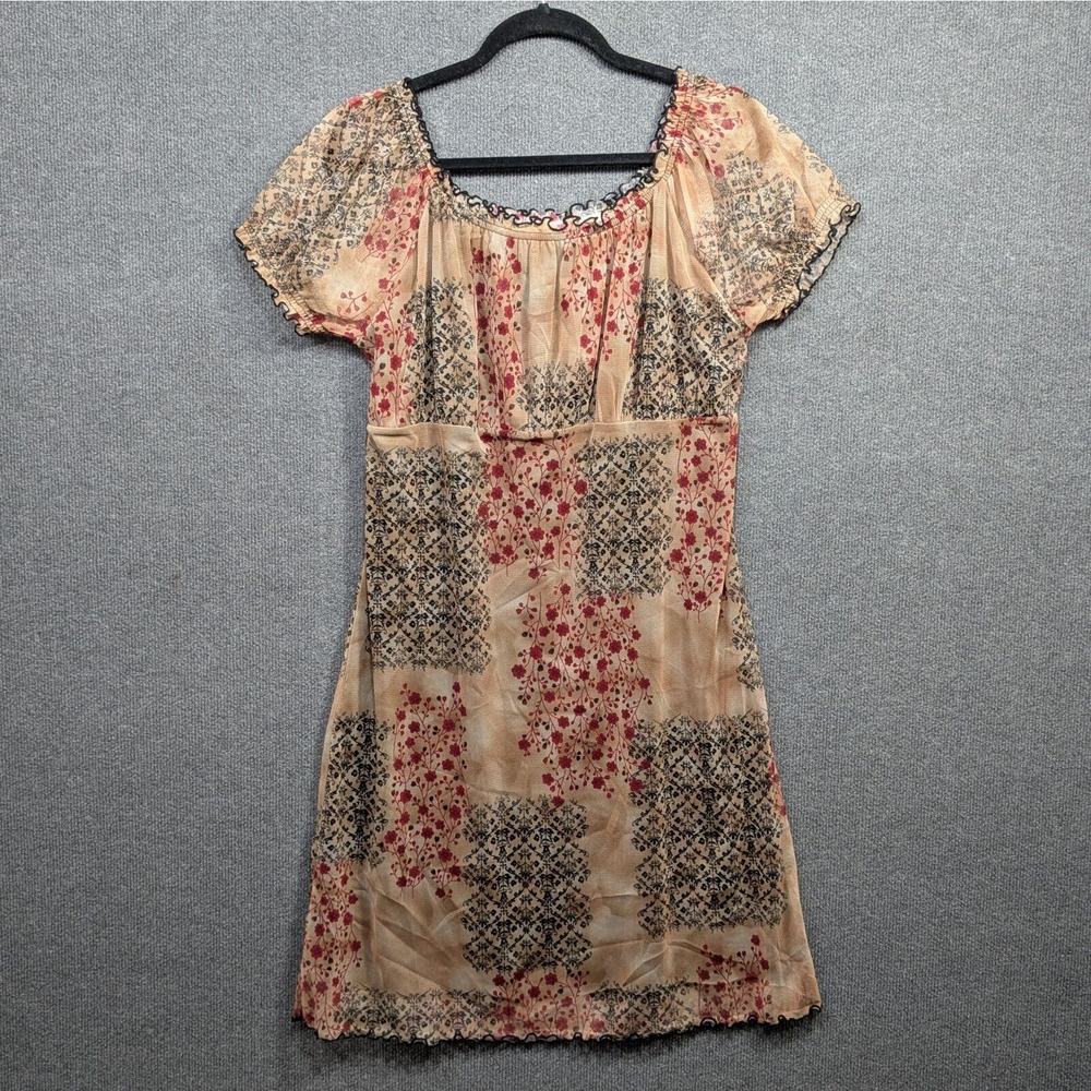 Vtg Expressions Y2K Babydoll Dress Womens Large Empire Waist Dainty Fairy